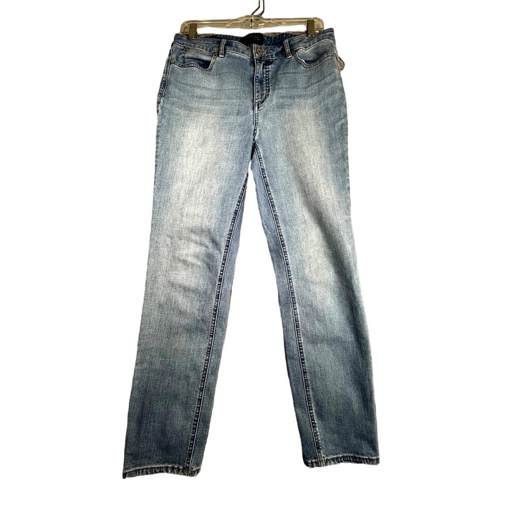 Talbots Flawless Five-Pocket Slim Ankle light wash jeans, size 0